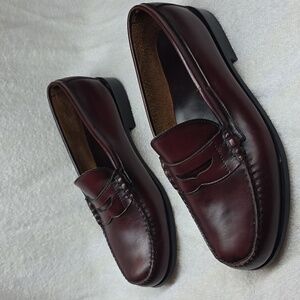 Hitchcock Classic Leather Burgundy Penny Loafers Men's Size 13